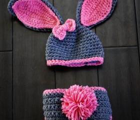 Baby Girl Bunny Hat Must See Too Cute Newborn Baby Boy Or Girl Crochet Bunny Hat/Diaper Cover Set Gift Newborn Crochet Hats Easter Set