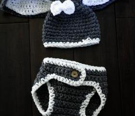 Baby Boy Bunny Hat and Diaper Cover Set Too Cute Newborn Boy Or Girl Crochet Bunny Hat/Diaper Cover Set Gift Newborn Crochet Hats Easter Set
